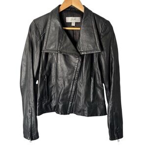 Blink Leather Moto Jacket Womens XS Black Fitted SOFT Biker Quality Coat EUC